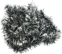 Load image into Gallery viewer, 20 Foot Tinsel Garland for Christmas Decorations - Non-Lit Holiday Decor for Outdoor or Indoor Use - Premium Quality Home Garden Artificial Greenery, or Wedding Party Decorations (Silver)
