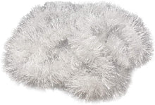 Load image into Gallery viewer, 50 Foot Tinsel Garland for Christmas Decorations - Non-Lit Holiday Decor for Outdoor or Indoor Use - Premium Quality Home Garden Artificial Tinsel Garland, or Wedding Party Decorations (50ft, White)