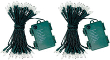 Load image into Gallery viewer, Celebrate A Holiday Battery Operated String Lights - 50 LED Waterproof Outdoor or Indoor Battery Powered Christmas Lights 18ft - 8 Modes Clear Mini Lights for Tree, Wedding, Party, Warm White