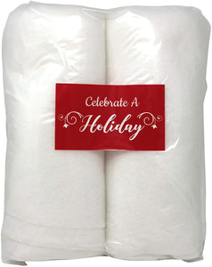 Celebrate A Holiday Christmas Snow Roll - 2 Packages of 3 Foot X 8 Foot Artificial Snow Blankets for Christmas Decorations