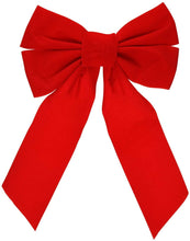 Load image into Gallery viewer, Celebrate A Holiday Red Velvet Christmas Wreath Bow, Set of 10 - Dimensions of 9&quot; W X 13&quot; L - Great for Christmas Garland, Large Gifts, Parties and More - Indoor or Outdoor Christmas Decorations
